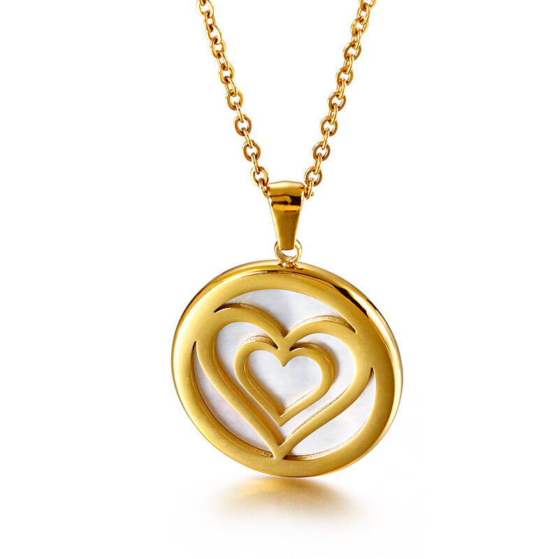 Fashion Layers Heart Stainless Steel Pendant Necklaces for Woman or Girls Gift, Wholesale