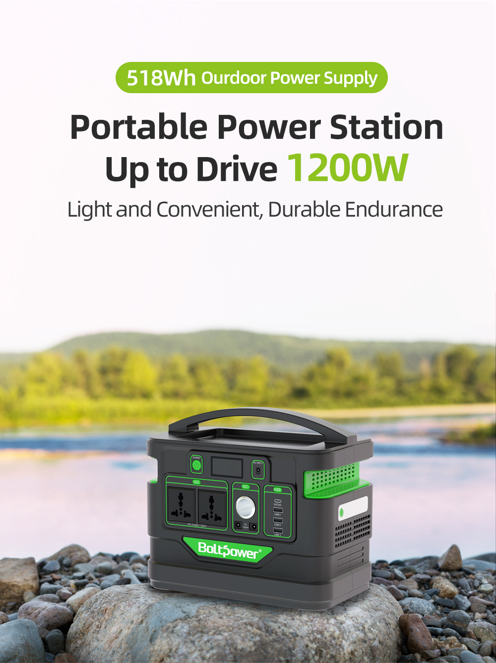 500W 518Wh Lithium Power Station