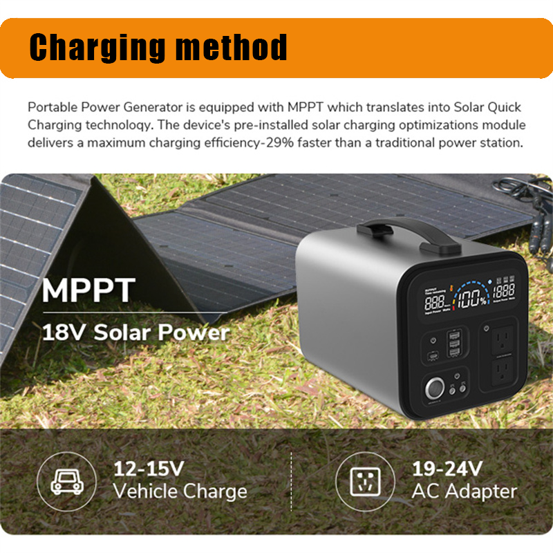 Europe shipped high-quality 500w new outdoor solar generator portable power station for travel camping