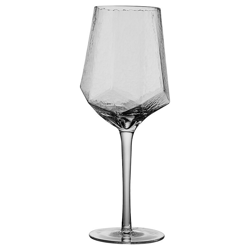 Vintage red wine glass, Creative diamond-shape champagne glass