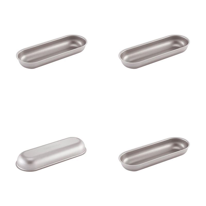 2.5" x 7" Mini Loaf Pan Set Hotdog-Shaped 4Pcs
