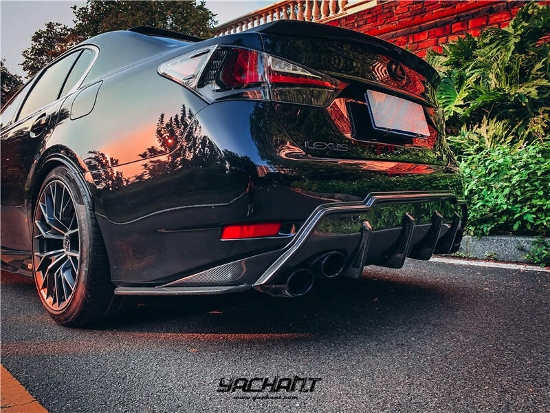 YCLXGS006SCF - YCLXGS011SCF 2016-2018 Lexus GS F Sport TOM'S Style Body Kit CF Front Lip Side Skirt Underboard Rear Diffuser Caps Spats Muffler Tips (115).jpg