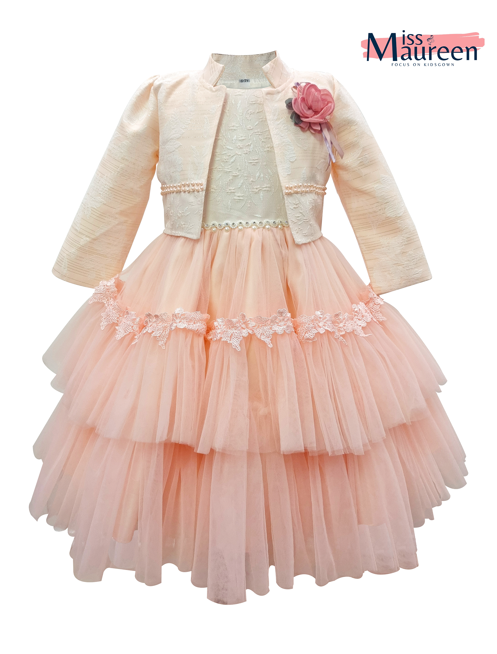 MissMaureen girl cake dress  kids fashion with jacket perfect dress