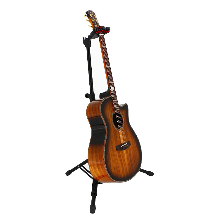 JA-A35 Nuevo soporte de guitarra clásica acústica de altura ajustable con estante de guitarra de colgilla de bolsa