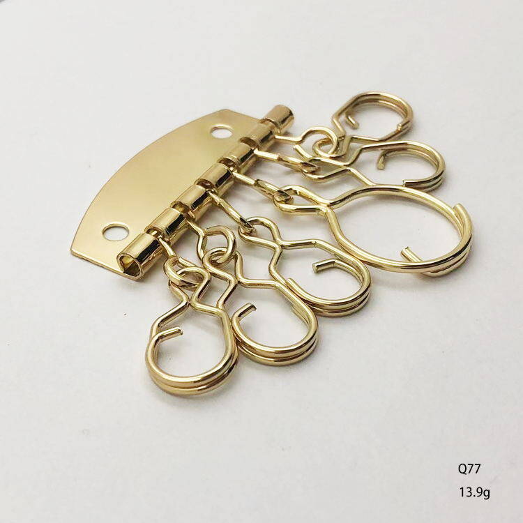 Wholesale 4pcs 6pcs Hooks Iron Keys Fob Hardware Holder Metal Key Chain