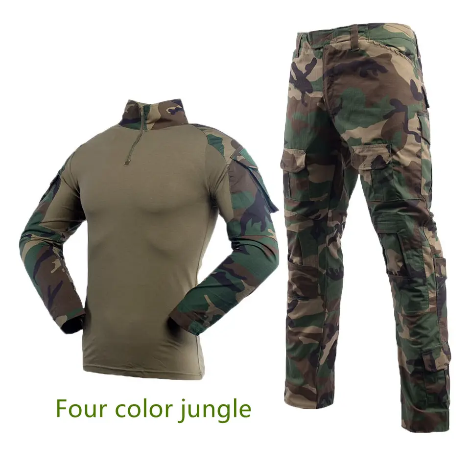 Mens camouflage long sleeve t shirt