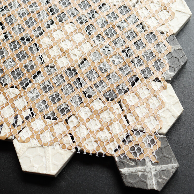 300x300 mm ceramic hexagon mosaic tile
