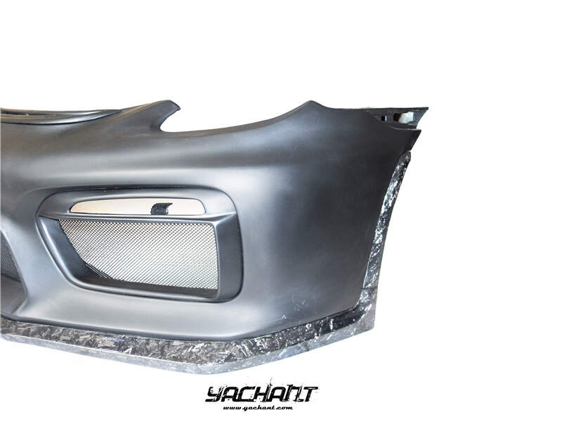 YCPCCM016SDZPCF 2014-2016 Porsche Cayman Boxster 981 GT4-Style Front Bumper w Front Lip PCF Forged Carbon Weave (8).jpg