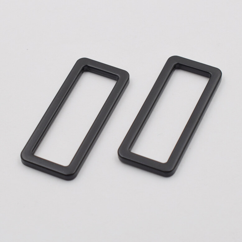 38mm metal rectangular black color buckle square ring buckles