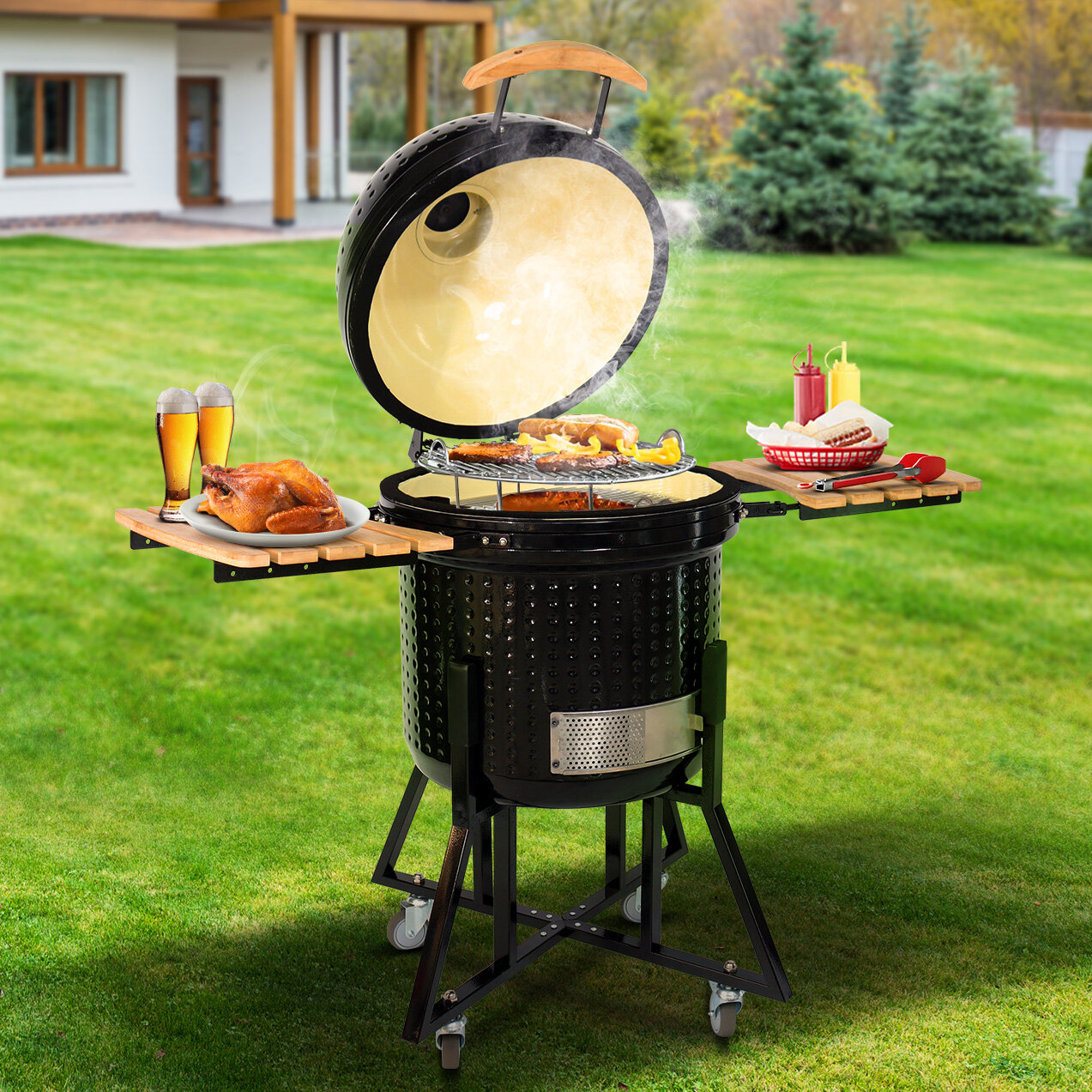 Vertical Drum Barbecue Grills factory