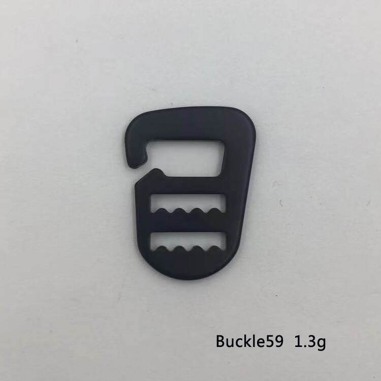 Anodized Black Aluminum Belt Buckle For Outdoor Backpack Webbing