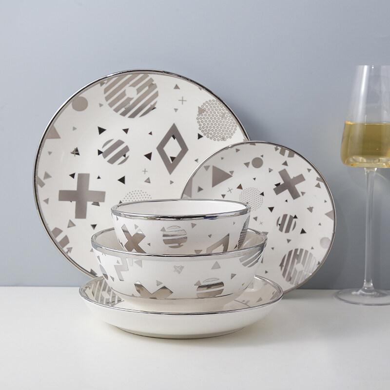 High-Quality Silver Pattern Handmade Fine Dining Dinnerware