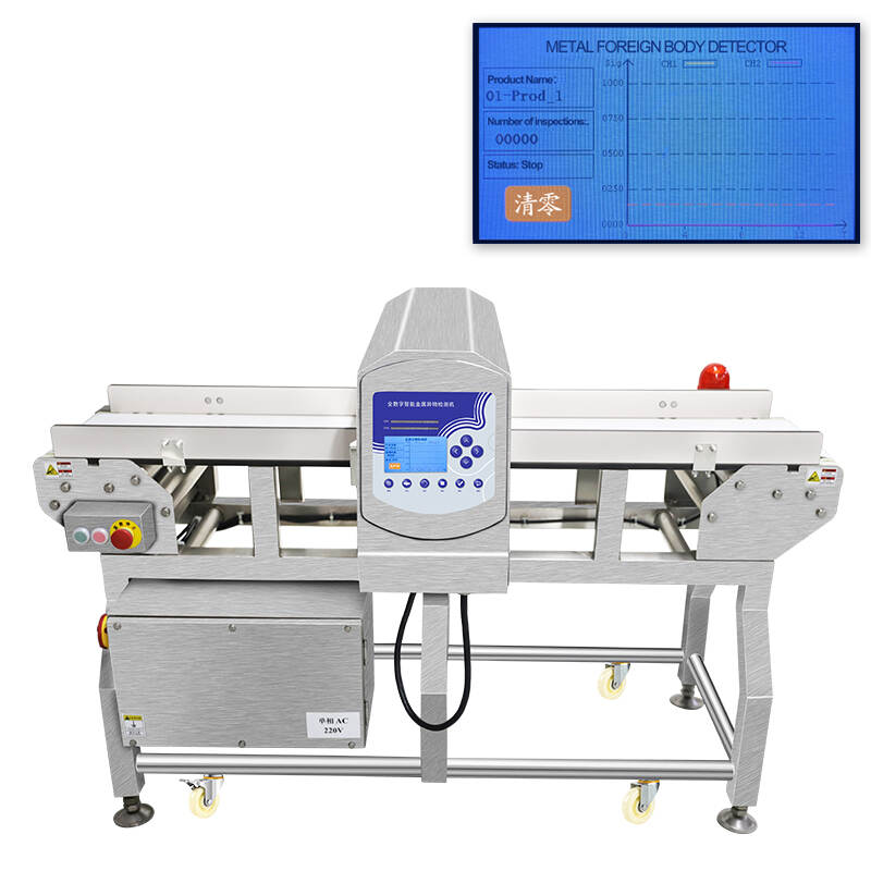 Detector de metales de línea de producción de alimentos para alimentos