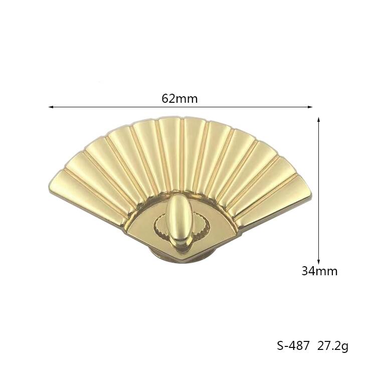 Hot Sales Bag Accessories Hardware Purse Metal Handbag Twist Lock fan-shaped Turn Lock