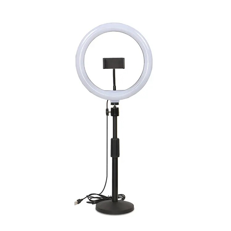 live broadcast phone stand with beauty light ring LED with phone stand ring lamp stand