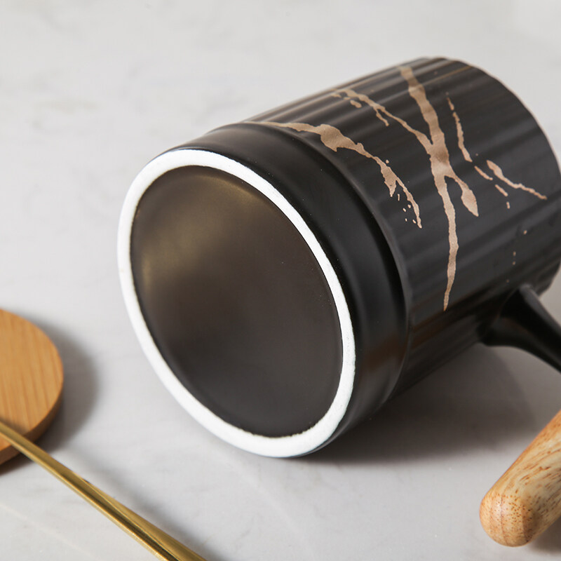 black and white mug; gold marble mug; marble coffee mug