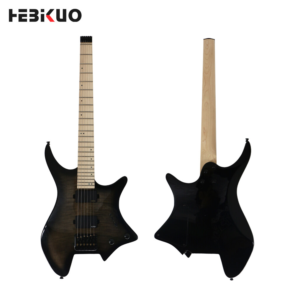 Guitarra elétrica personalizada, berço elétrico de 6 cordas, kit de baixo