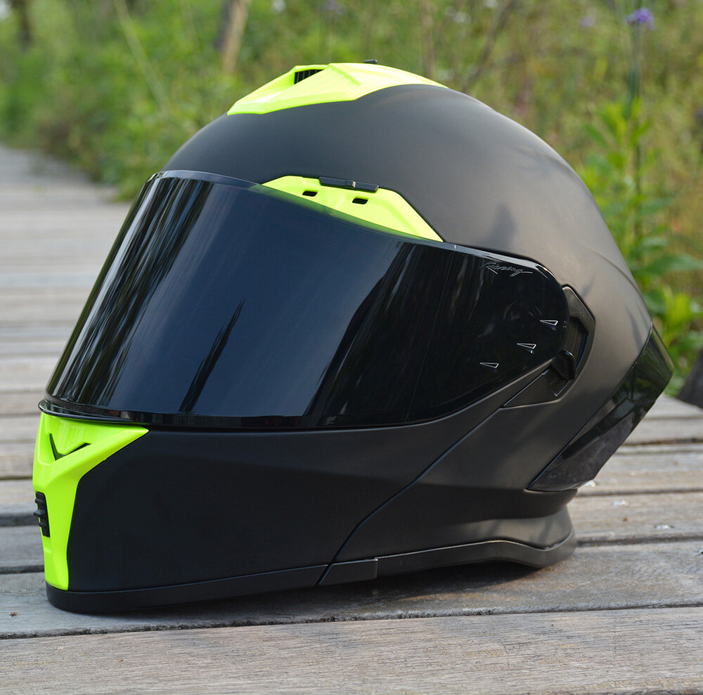 DOT Approved Motorcycle Modular Full Face Helmet with Dual Visors for Unisex