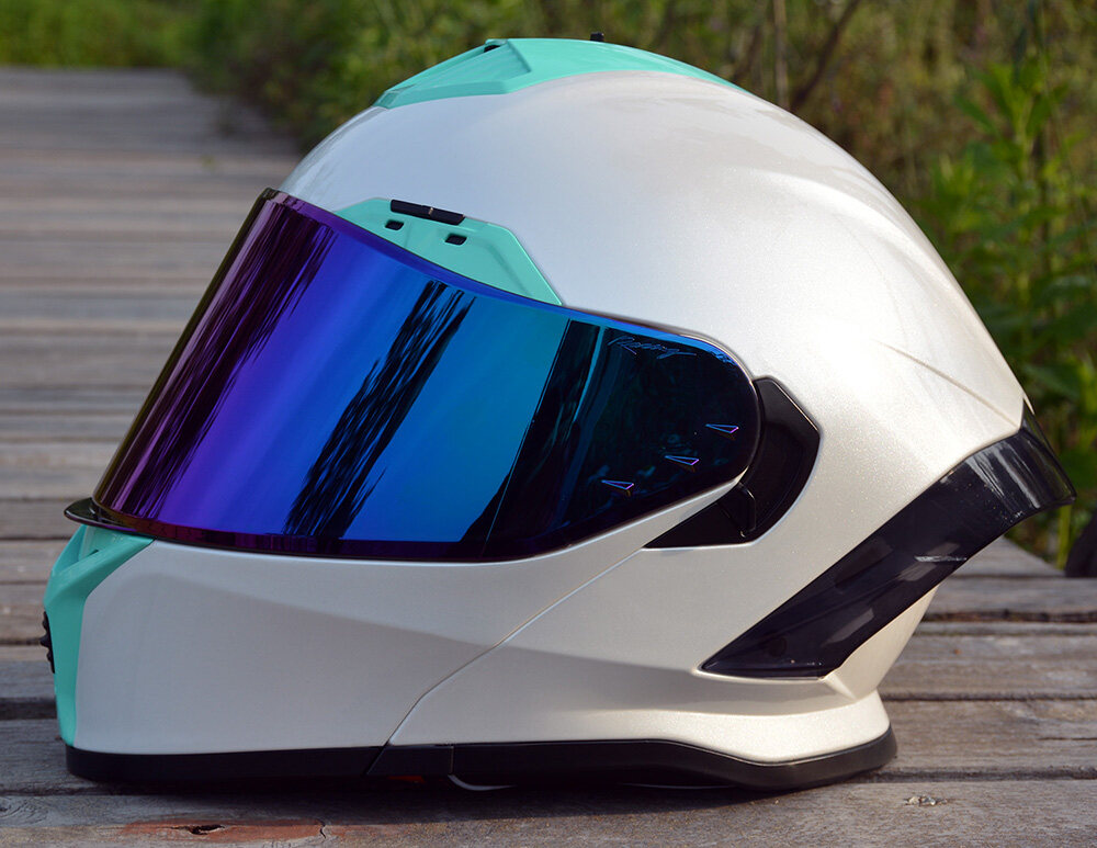 Dual Visor Modular Flip up Full Face Motorcycle Helmet with DOT