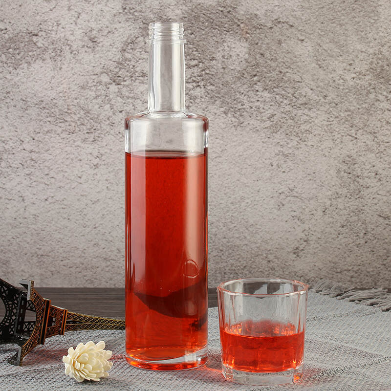 China frosted glass wine bottles, frosted amber glass bottles wholesale
