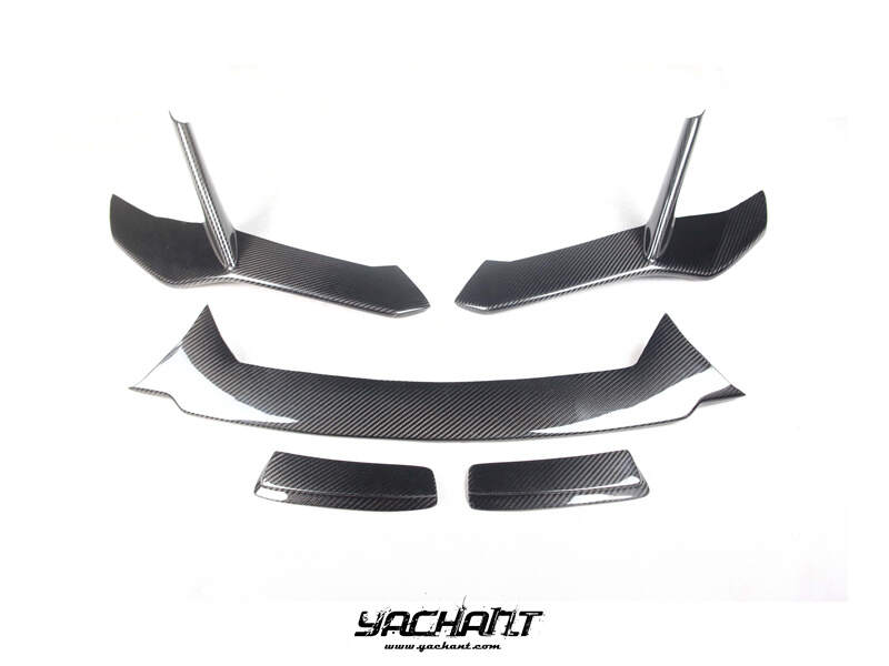 YCLB610066LDCF 2019-2023 Lamborghini Huracan EVO & Spyder Novitec Style Front Lip 5 PCS DCF (1).JPG