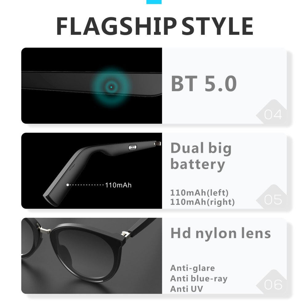 スマートなBluetoothメガネ、工場のスマートサングラス