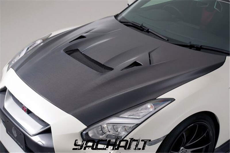YCR35250LCF 2008-2016 Nissan R35 GTR CBA DBA Varis MAGNUM OPUS Style Hood Bonnet CF (2).jpg