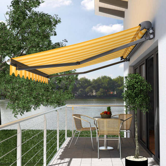 Outdoor Motorized Folding Cassette Retractable Awning