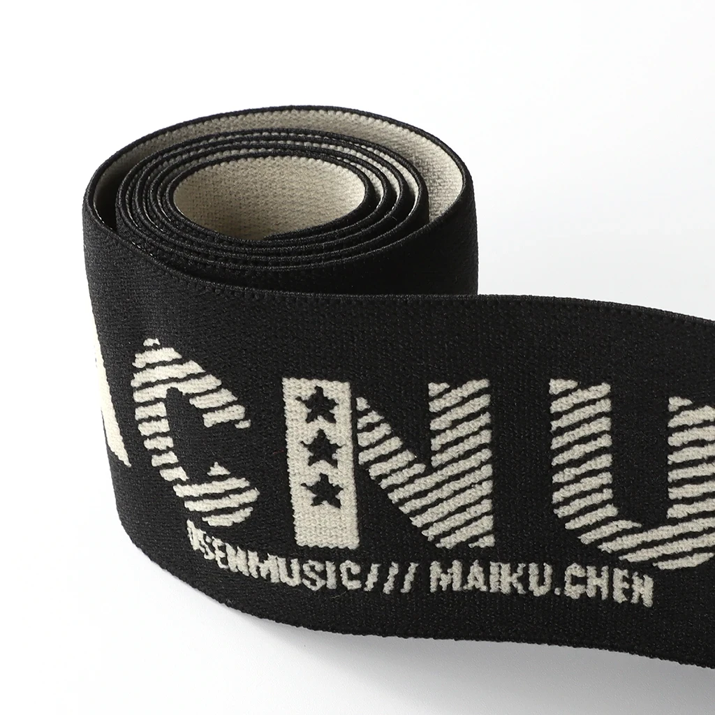 Custom Printed Name Logo Roll Woven Fabric Polyester Bias Tapes decorative piping woven tape trim 2.jpg