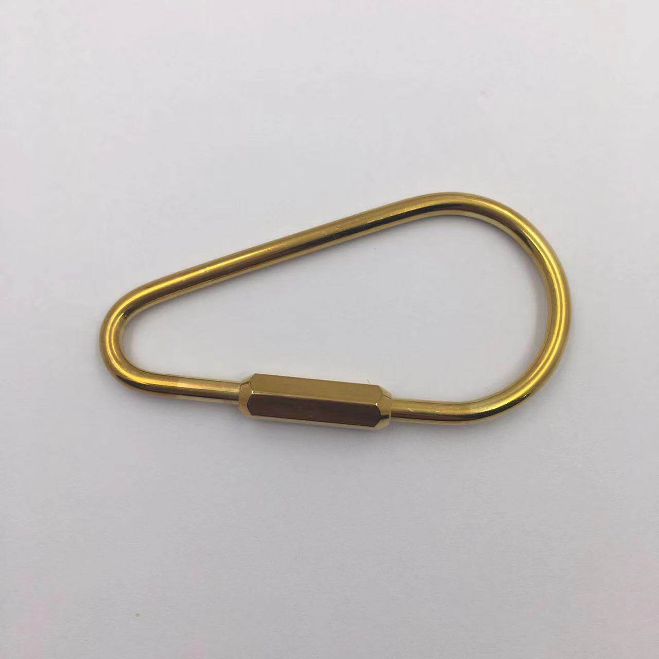 Brass ring Key Fob Hardware Brass Bag Hook Key Chain