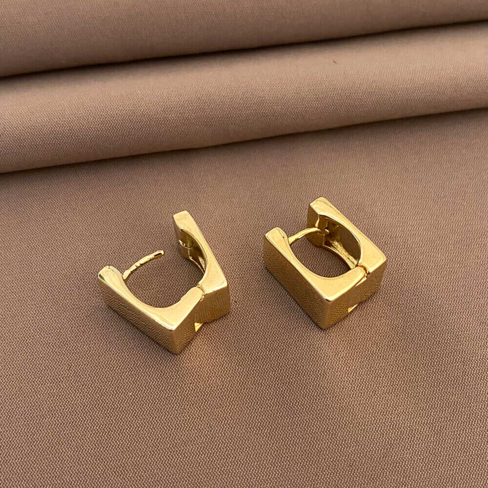 Minimalist Jewellery 18K Gold Plated Stud Earrings Jewelry