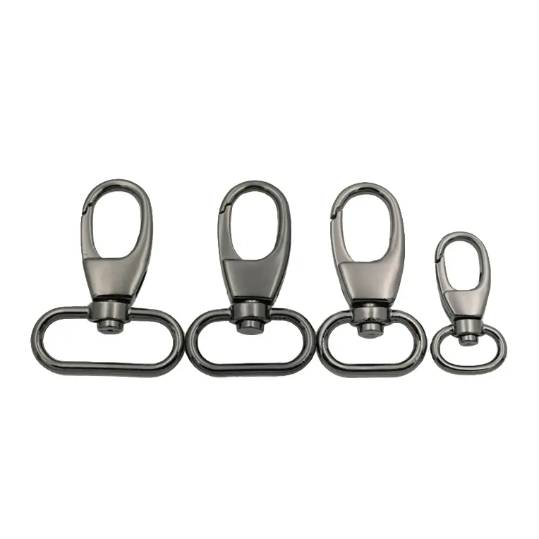 Custom color zinc alloy metal swivel snap hook with oval ring