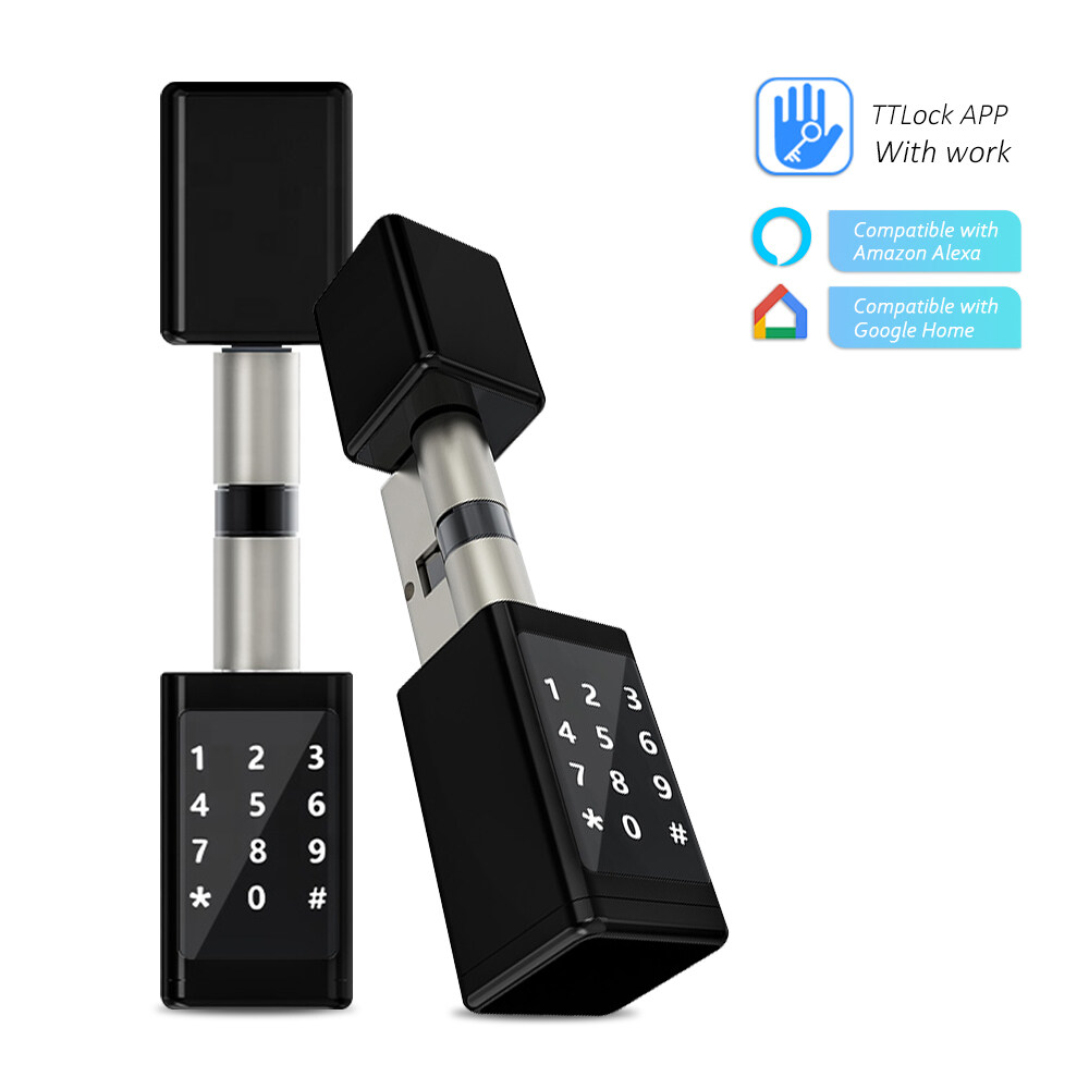 WiFi BLE Smart Digital Fingerprint Keyboard Smart Cylinder Lock