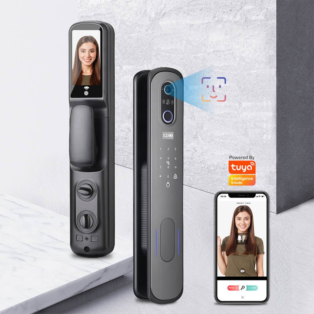 Automatic 3D Face Recognition Tuya WiFi Fingerprint Smart Door Lock