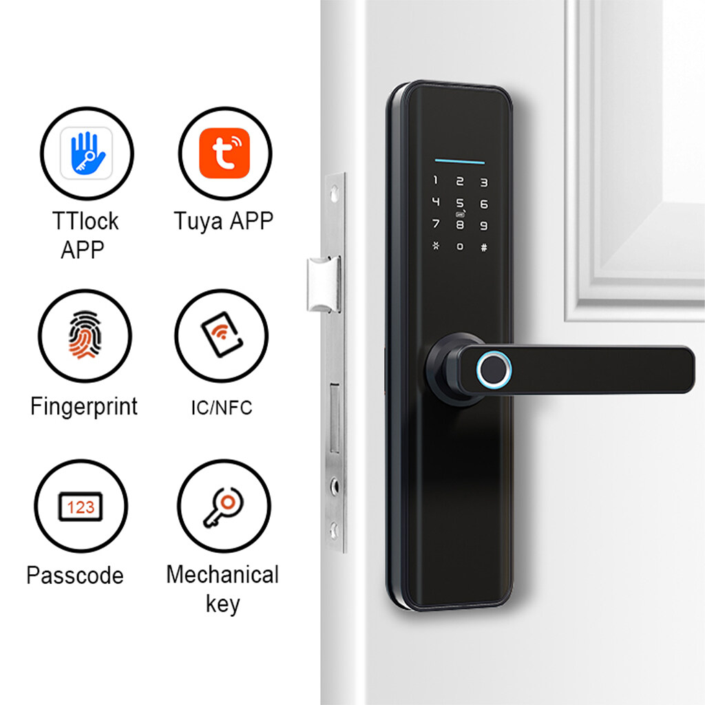 intelligent lock tuya, tuya door lock, tuya lock, tuya app door lock, tuya biometric fingerprint lock