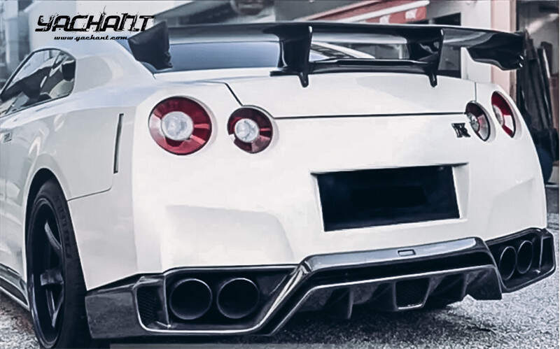 YCR35263LCF 2008-2016 Nissan R35 GTR CBA DBA Tommy Kaira-Rowen Style Rear Lip CF (101).jpg