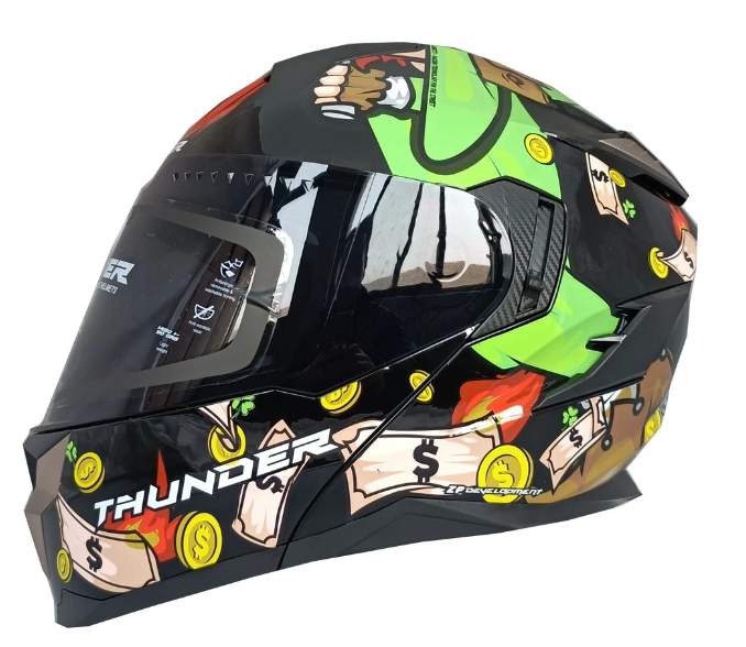 New Motorcycle Helmets Modular Full Face Helmet with Dual Visor