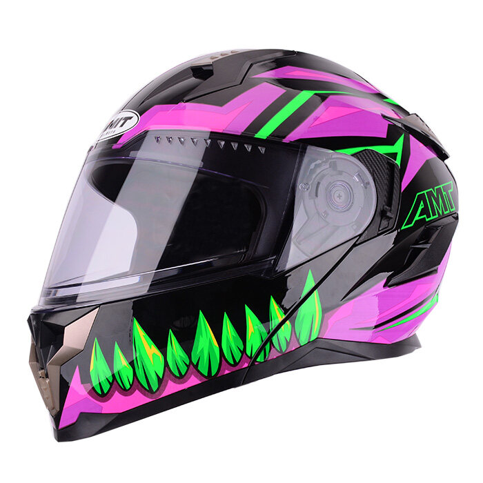 Motorcycle Dual Visor Flip up Modular Full Face Helmet with DOT Certificate