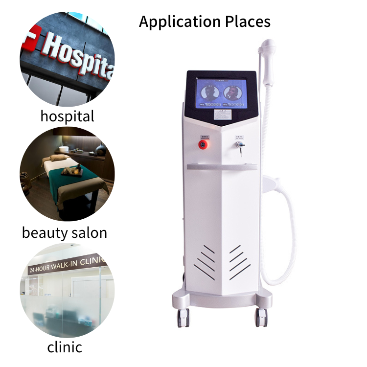 Professional Vertical Ice 808nm Diode Laser Hair Removal Beauty Machine