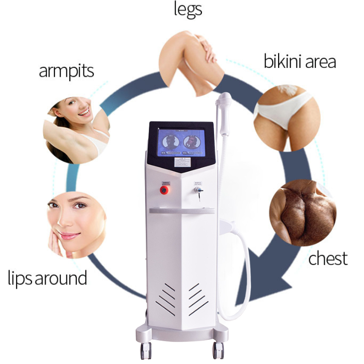 Professional Vertical Ice 808nm Diode Laser Hair Removal Beauty Machine
