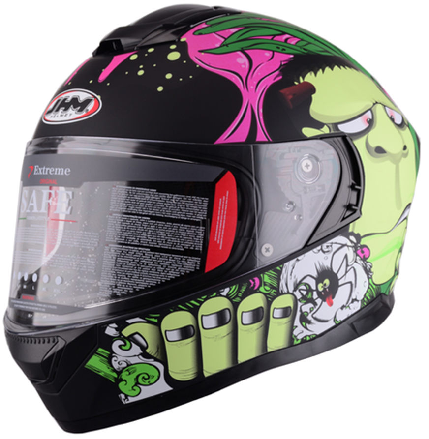 Double visor DOT Approved Motorbike Moped Full Face Motorcycle Helmet