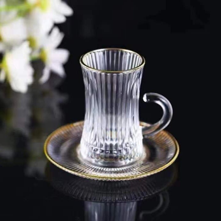 Transparent Water Ripple Glass Cup -  China glass coffee cup factory