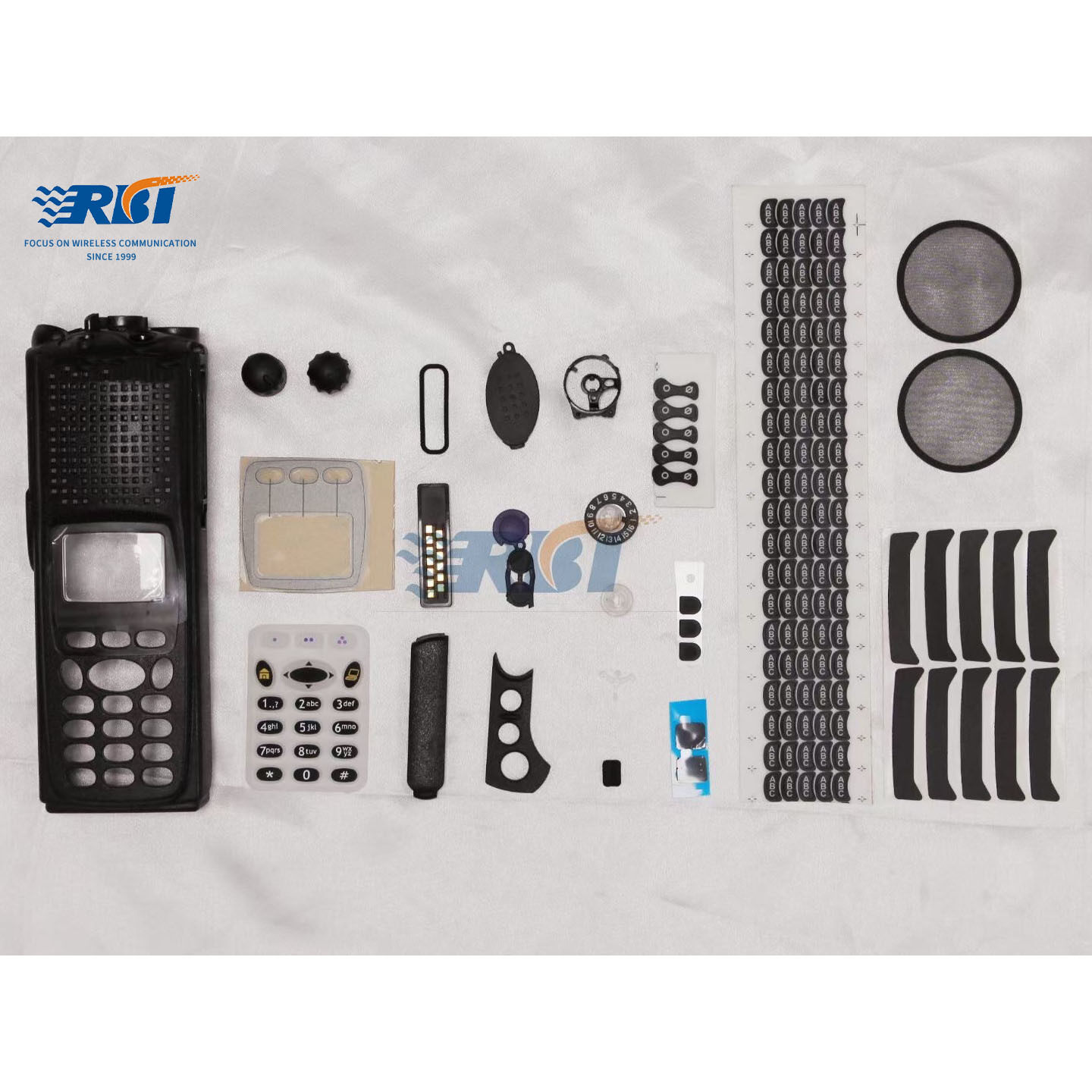 GP338 case complete set with speaker + cable key board display LCD,XIR P8668  Housing,XiR M8220,TK3217 Housing,TK-3107 face shell