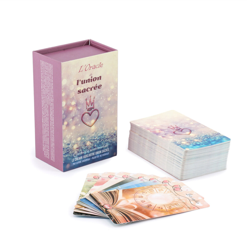 Customized Printed 400gsm Oracle Decks Tarot Cards Card Games Playing Cards with Custom Magnetic Box and Booklet