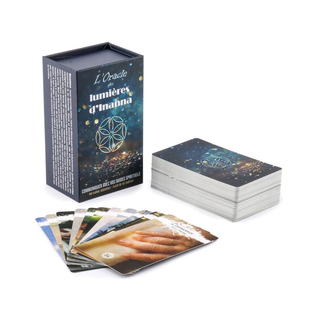 Customized Printed 400gsm Tarot Cards Oracle Decks Card Games Playing Cards with Custom Magnetic Box and Guidebook