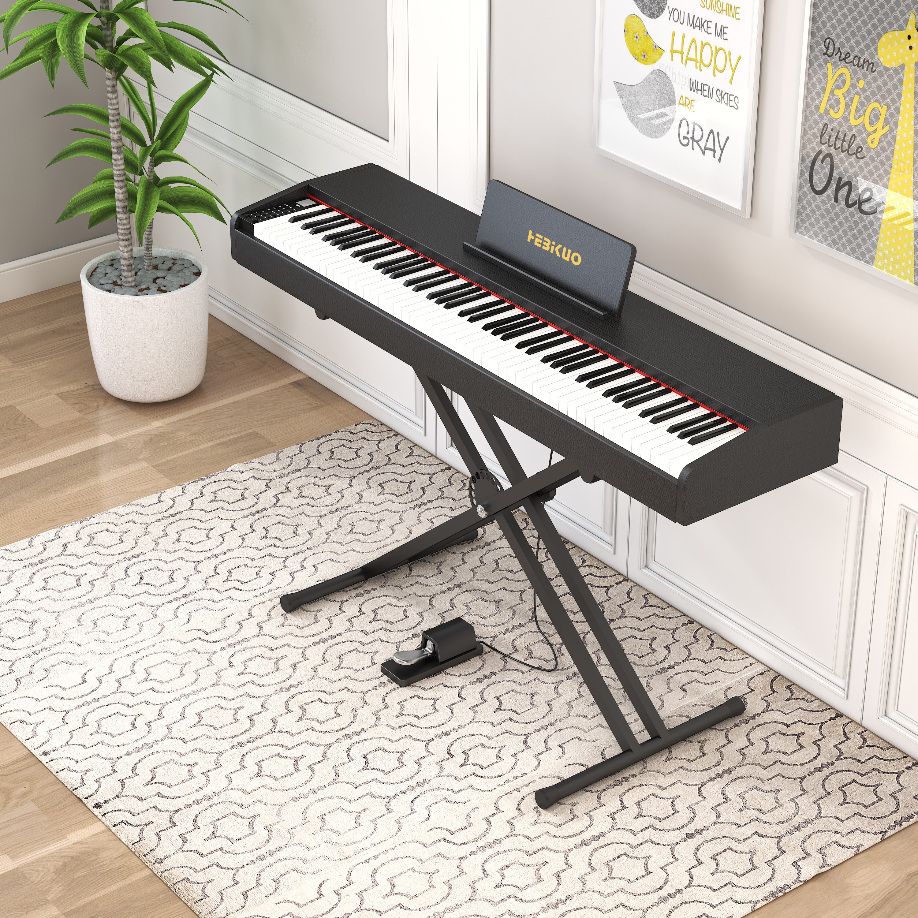 Factory OEM Electric Piano 88 Keys Keyboard Musical Instruments Full Weighted Hammer Action Keyboard Electric Digital Piano