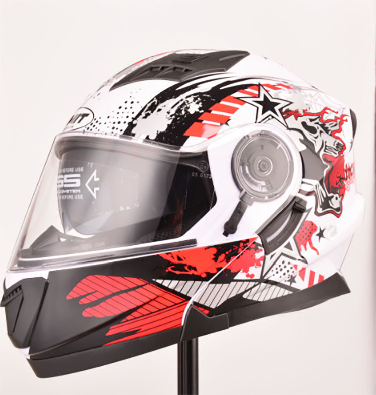 Dual Visor Modular Flip up Full Face Street Bike Motorcycle Helmets for Unisex