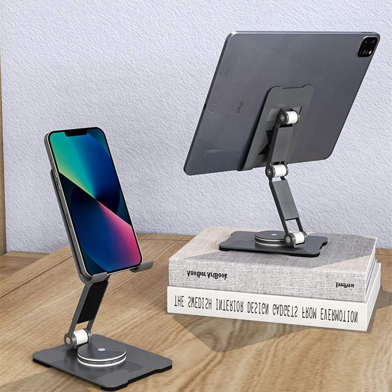 Aluminum Alloy Adjustable Customized laptop Tablet Rotate Desktop Stand Holder rotating laptop stand with 360 rotating base