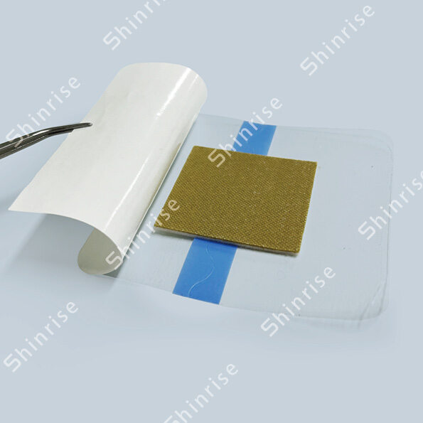 semipermeable waterproof plastic wound dressing with silver