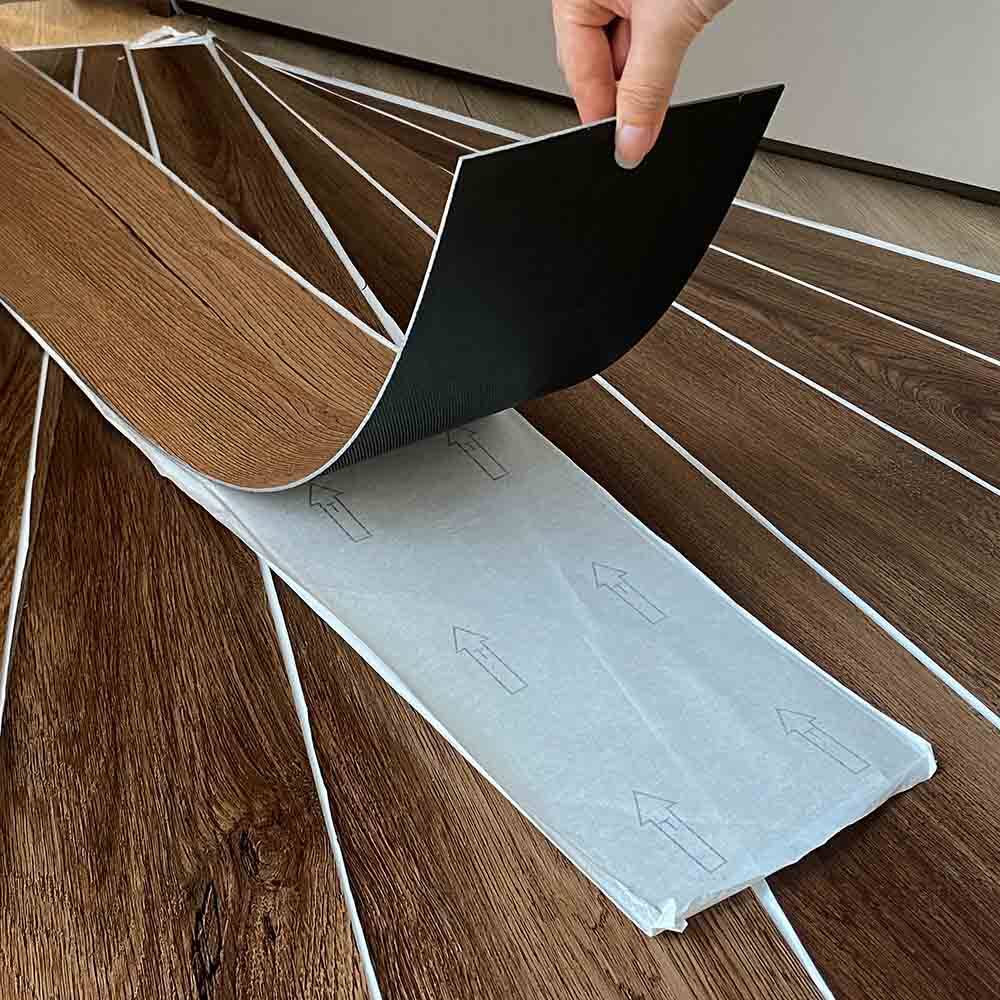 Zero Formaldehyde Laminated LVT Self-adhesive Plastic Vinyl Flooring